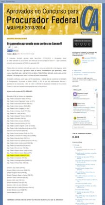 Agradecimento foi publicado na p&aacute;gina da comiss&atilde;o dos aprovados