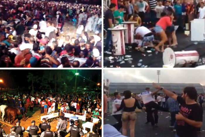 Culpados por violência em eventos muitas vezes não são identificados Culpados por violência em eventos muitas vezes não são identificados