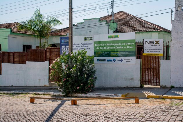 Obra no Centro de Sa&uacute;de da Ladeira Cunha e Cruz (Foto: Ascom/PMC)