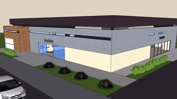 Vis&atilde;o geral externa do projeto do Mercado Escola