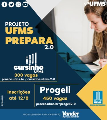 Com apoio de Vander, UFMS oferece cursinho e cursos de l&iacute;nguas gratuitos para a popula&ccedil;&atilde;o