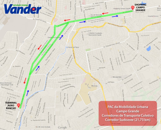 Corredor Sudoeste de transporte coletivo terá quase 22 km