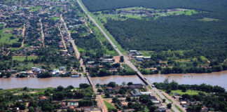 Vista aérea da cidade de Coxim