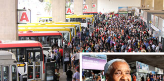 Rodoviária de Brasília; em destaque, Dona Maria (Foto: Mariana Ceratti/BM)