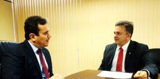 Antonio Henrique Pires e Vander Loubet durante recente agenda em Brasília