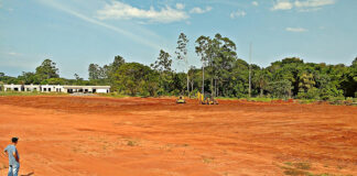 Área onde foi iniciada a construção do Kartódromo Municipal