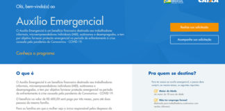 Site da Caixa para cadastramento do pedido do auxílio emergencial