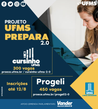 Com apoio de Vander, UFMS oferece cursinho e cursos de línguas gratuitos para a população