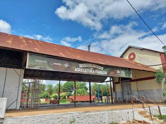 Local da obra da Central de Comercialização da Agricultura Familiar de Três Lagoas