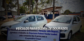 Vereador exalta trabalho de Vander em entrega de veículos para Glória de Dourados