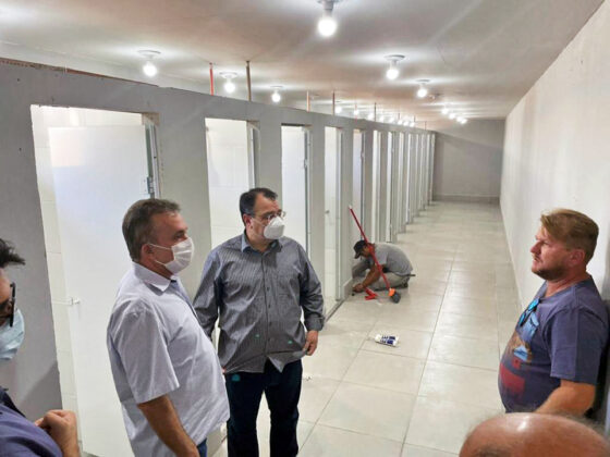 Visita a obra dos alojamentos para trabalhadores que vão atuar na construção da nova fábrica da Suzano