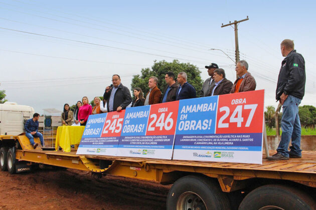 Com emenda de Vander e Zeca, Amambai lança maior obra da Vila Limeira