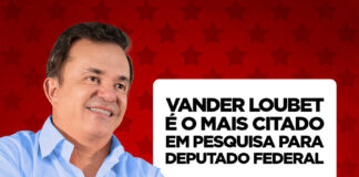 Vander Loubet é o mais citado em pesquisa para deputado federal