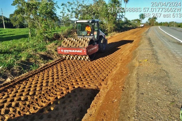 Restauração de trechos da BR-267 segue a todo vapor, comemora Vander