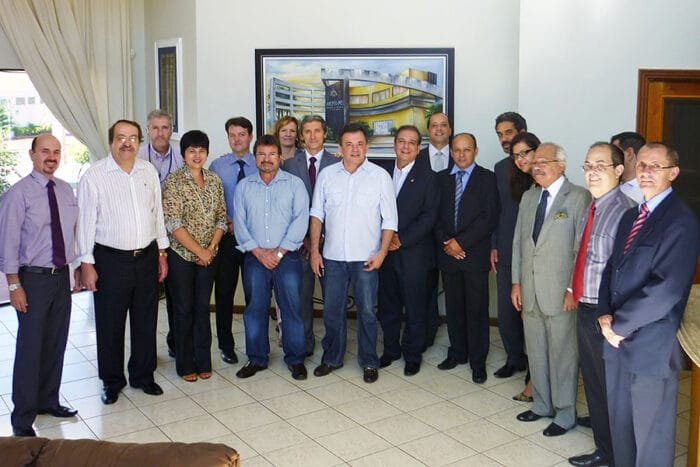Deputado Vander Loubet e delegados na Adepol/MS