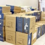 Computadores e impressoras doadas pela CEF