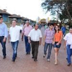 Prefeito Junior e deputado Vander no ato de entrega do Aqua Park