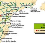 Traçado do projeto da ferrovia entre Lapa e Maracaju