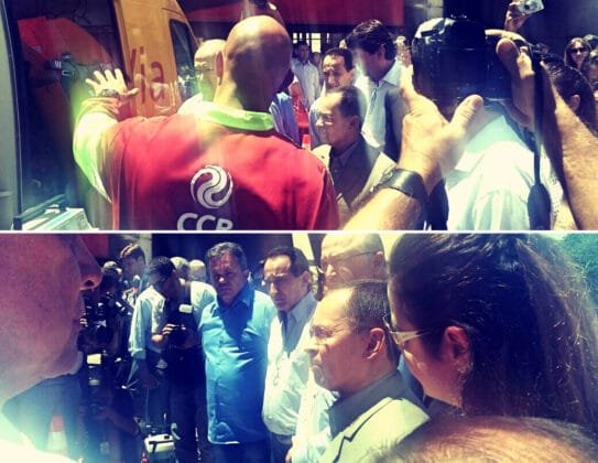 Ao lado do ministro S&eacute;rgio Passos, Vander conheceu as unidades do SAU