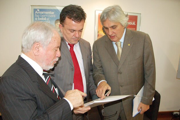 Biffi, Vander e Delc&iacute;dio, em recente visita aos minist&eacute;rios do governo