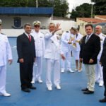 José Antônio, Vander, Castro e oficiais da Marinha em visita à Camala