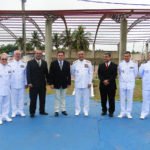 José Antônio, Vander, Castro e oficiais da Marinha em visita à Camala