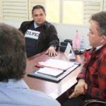 Vereador Alexandrino, durante a reunião com Vander