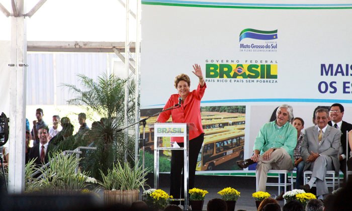 Presidenta Dilma recebeu o carinho do p&uacute;blico que compareceu ao evento