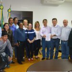 Vander reunido com o vice-prefeito e secretariado de Sidrolândia