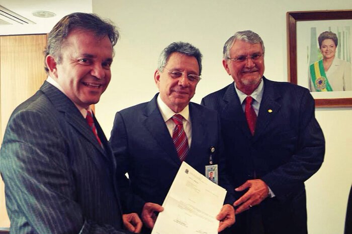 Vander, Tadeu e Zeca no Palácio do Planalto