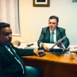 Vice-prefeito Nivaldo sendo recebido pelo deputado Vander em Brasília