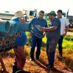 Prefeito Bispo esteve no local de perfuração acompanhando os trabalhos da Funasa