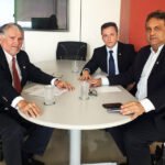 Zeca, Vander e Rodrigo, durante reunião na Sesai em Brasília