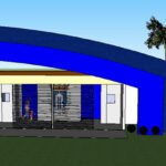Projeto do pórtico de entrada que será construído no estádio
