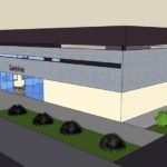 Visão geral externa do projeto do Mercado Escola