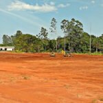 Área onde foi iniciada a construção do Kartódromo Municipal