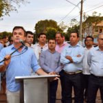 Vander discursando durante inauguração da 1ª etapa das obras do PAC 2 em Aquidauana