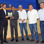Haddad com Zeca, Ayrton, Vander e Agamenon do Prado (presidente do PT na Capital) na Câmara Municipal