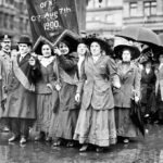 "May Day Parade", marcha de mulheres em Nova York (1º de maio de 1909).