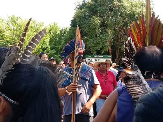 Ind&iacute;genas protestaram na BR-262 em defesa da Sesai