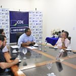 Deputado Vander foi recebido na CDL-CG pelo seu presidente e pela presidente da FCDL-MS