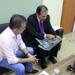Vander e o defensor público-geral Fábio Rogério conversaram sobre projeto da sede do órgão na Capital