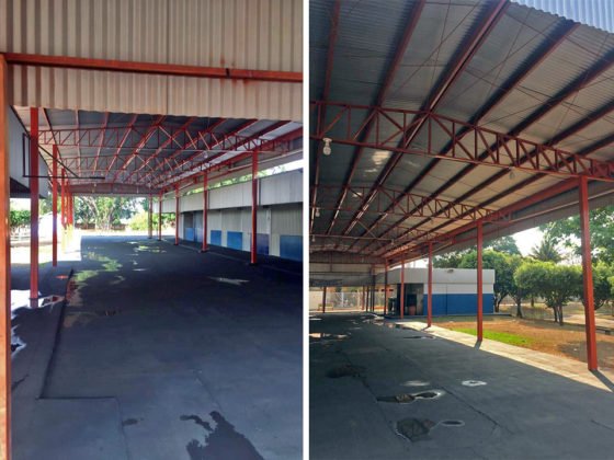 Cobertura da Feira do Produtor de Aparecida do Taboado est&aacute; pronta para ser entregue &agrave; comunidade