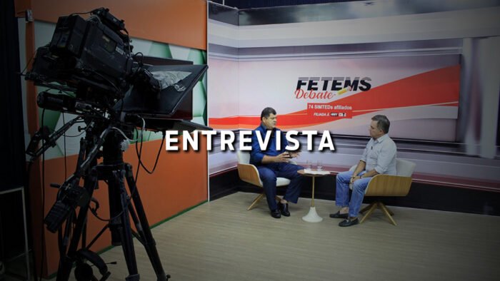 Professor Jaime Teixeira, da Fetems, e o deputado Vander Loubet