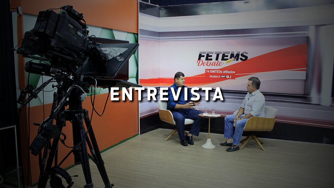 Professor Jaime Teixeira, da Fetems, e o deputado Vander Loubet