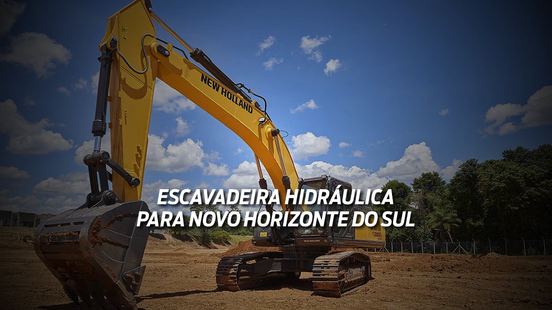Vander garante escavadeira hidráulica para Novo Horizonte do Sul