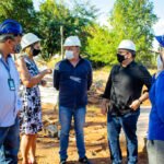 Deputado Vander e reitor Turine vistoriam obra do Mercado Escola e discutem novos projetos