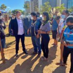Vander visita acampamento do Levante pela Terra em Brasília e reitera luta contra PL 490