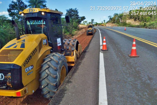 Restaura&ccedil;&atilde;o de trechos da BR-267 segue a todo vapor, comemora Vander