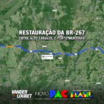 Restauração de trechos da BR-267 segue a todo vapor, comemora Vander